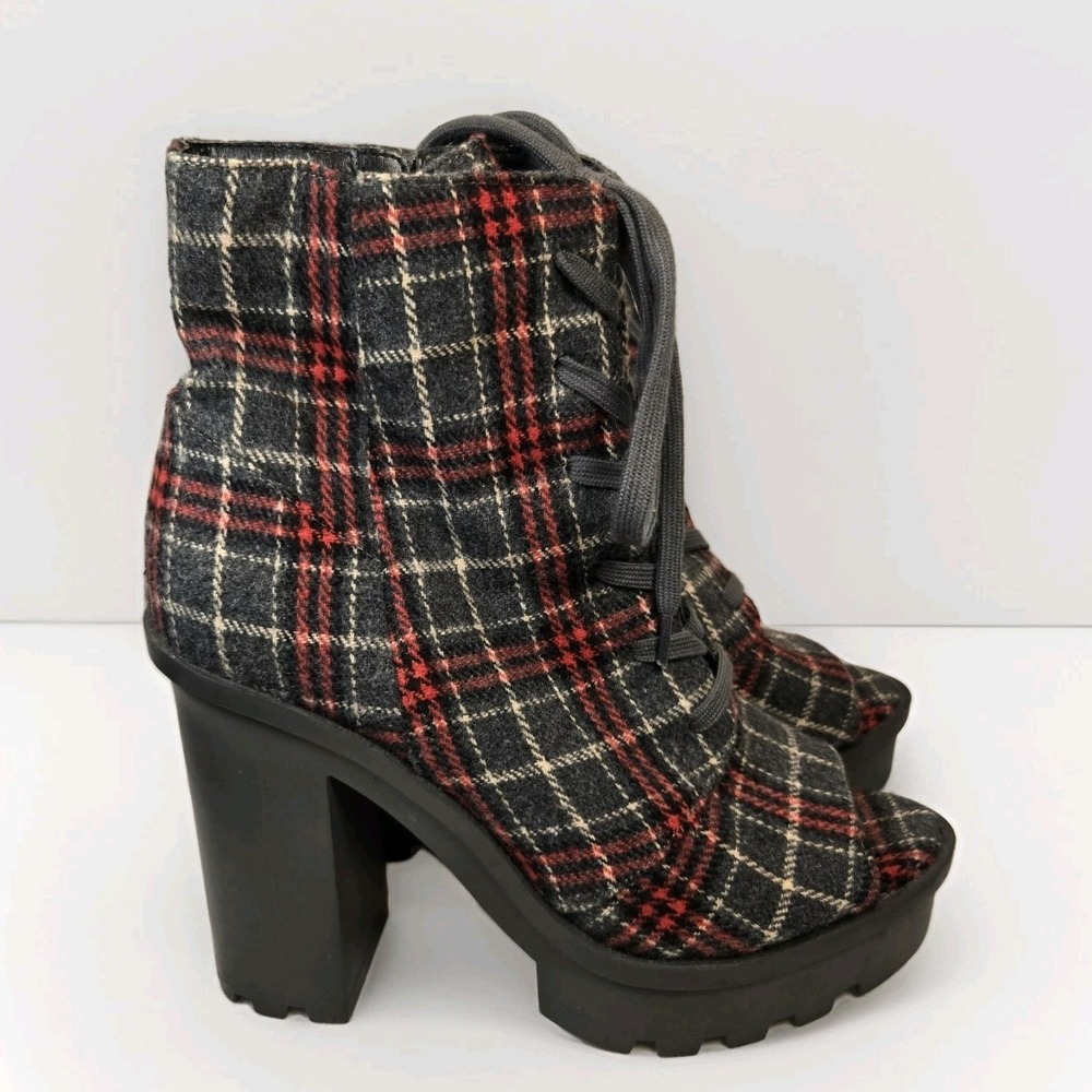 New Jessica Simpson Lizzah Peep Toe Platform Booties Chunky Heel ~ Size‎ 9.5 - Picture 4 of 9